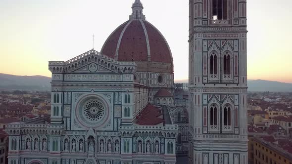 Aerial closeup view of Cathedral Santa Maria del Fiore