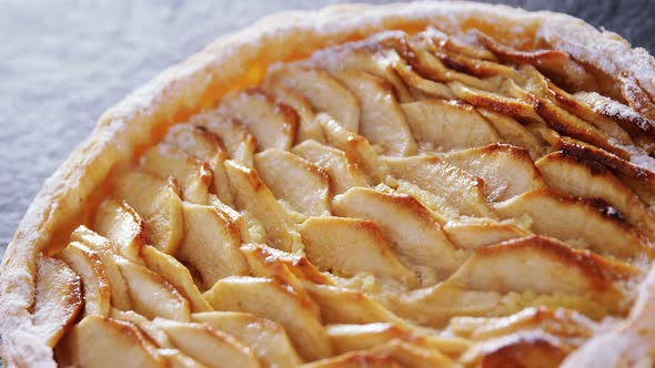 Close-up of apple tart