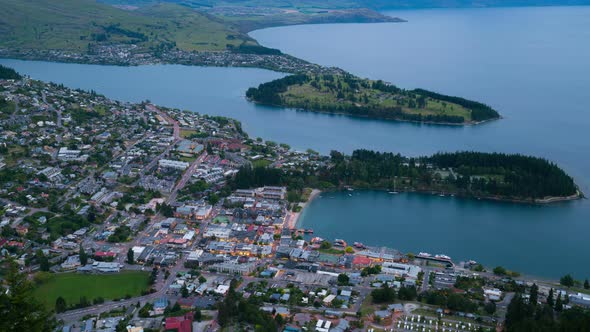 Queenstown Street Time Lapse from Aerial View