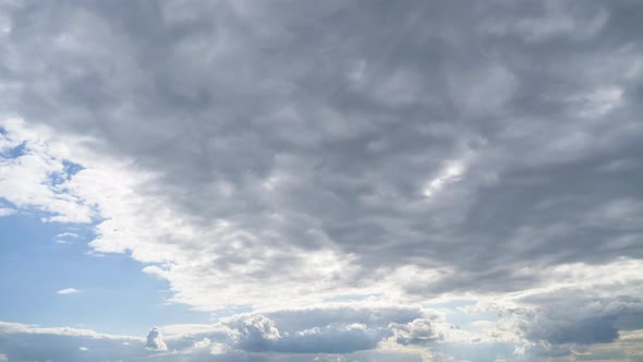 Clouds Move Smoothly in the Blue Sky