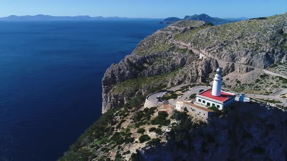 Far Formentor Lighthouse at Mallorca, Spain