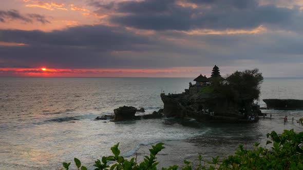 Tanah Lot Temple at Sunset. Bali, Indonesia