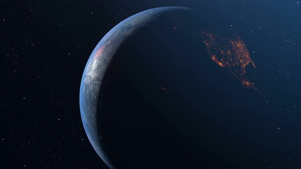 Spreading the Virus Across the Globe of Planet Earth with Biohazard Sign alt