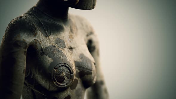 Futuristic Sci Fi Woman in Burned Suit alt