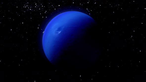 Photo realistic neptune planet in space.