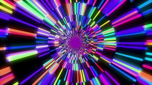 Light Tunnel Background - Neon Light Tunnel - Donivisuals