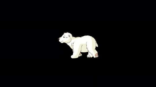 Polar bear cub 1 alpha matte