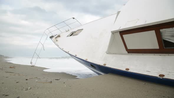 Ship Aground on the Beach During a Tempest alt