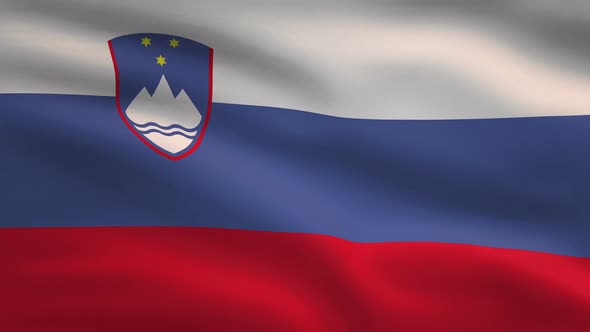 Slovenia Windy Flag Background 4K