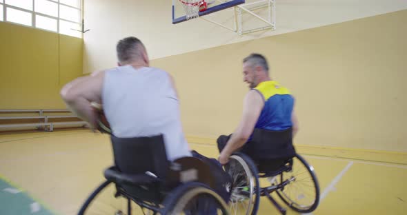 Persons with Disabilities Playing Basketball in the Modern Hall