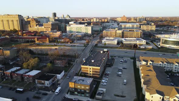 City Streets and Business District Buildings in St. Louis Missouri, Aerial