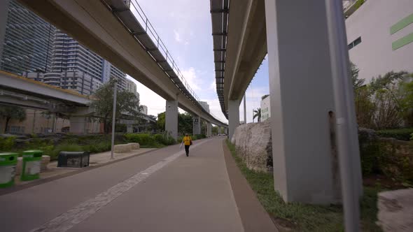 Miami Underline Park And Fitness Path 4k Video