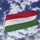 Hungary Flag With Sky 4k - VideoHive Item for Sale