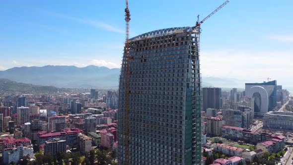 Skyscraper Construction Aerial