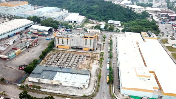 Top view of chemical plant in Hong Kong