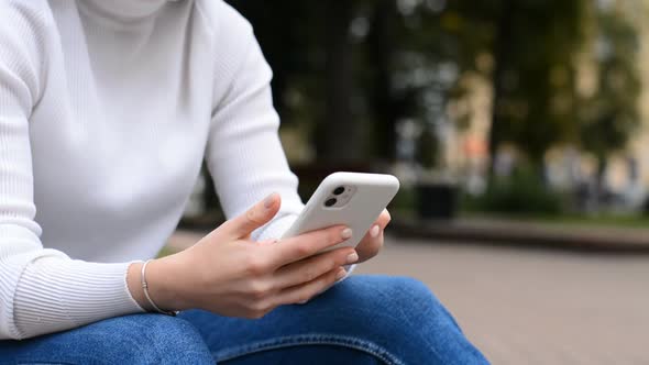 Woman Using Her Smartphone