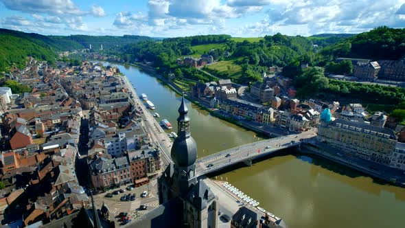 Aerial View of Dinant Town, Belgium