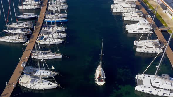 Istanbul Maltepe Bosphorus Aerial View Marina And Yachts 