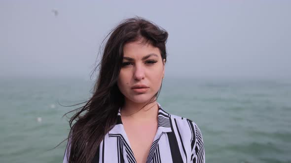 Happy Woman on Beach