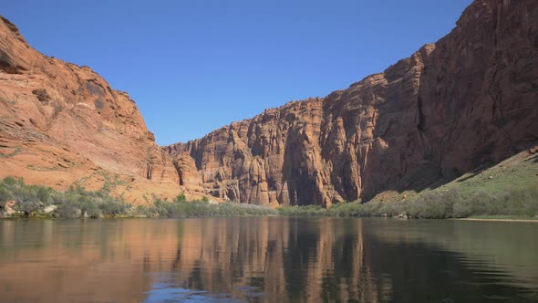 Colorado River and cliffs