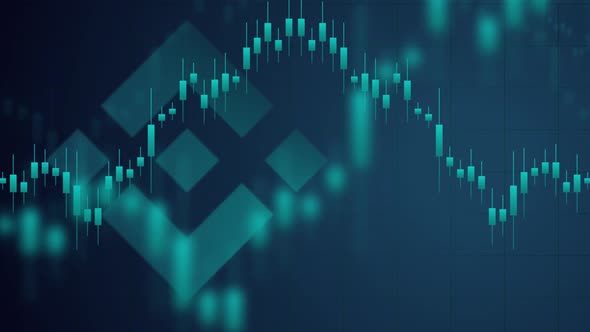 Stock Trading Financial Graphs BNB Binance Coin Background