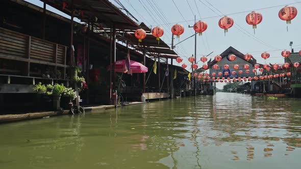 Thailand Bangkok Coronavirus Covid 19 Social Distancing and Lockdown, Damnoen Saduak Floating Market