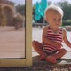 Cute Baby Boy Playing on Playground Outdoor Coutryside - VideoHive Item for Sale