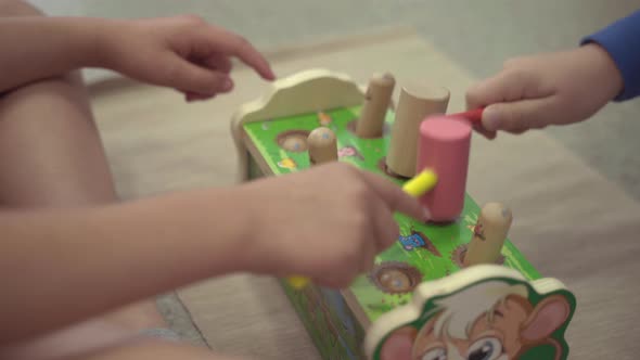 Children playing at home