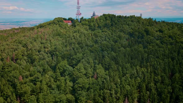 Aerial View of Mountain with Forest