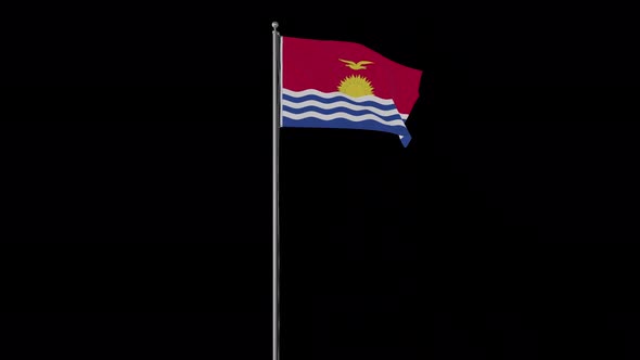 Kiribati Flag Pole Loops With Alpha