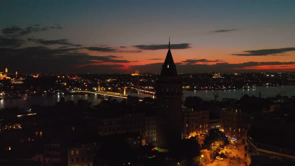 Galata Tower in Istanbul Turkey