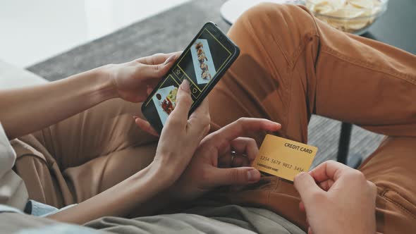 Couple Ordering Food Online