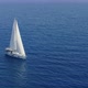Sail boat sailing in deep blue Aegean sea, aerial drone video - VideoHive Item for Sale