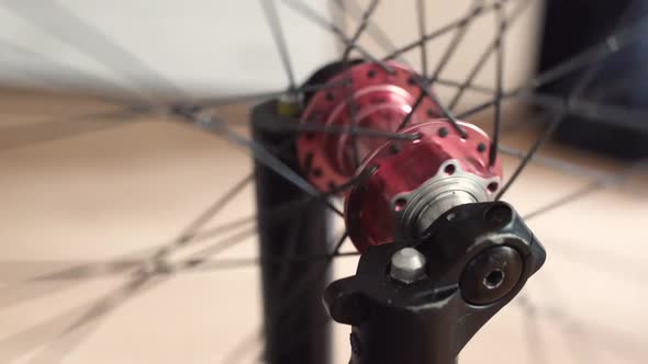 Closeup View of the Bicycle Hub