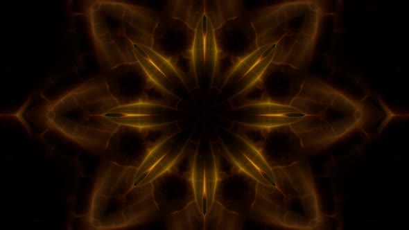 Dark Gold Kaleidoscope Loop 4K 06