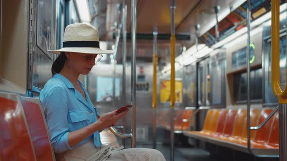 Young woman with a phone, NYC