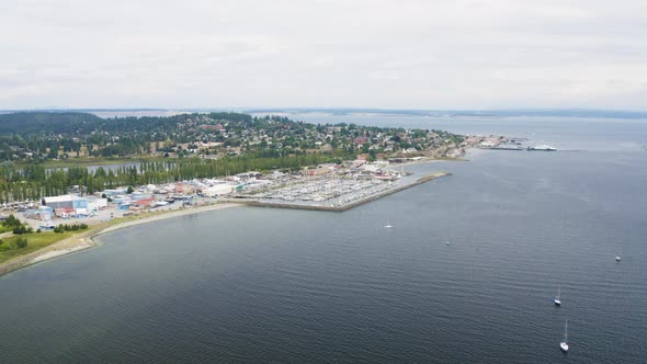 Port Townsend View From Above Drone View