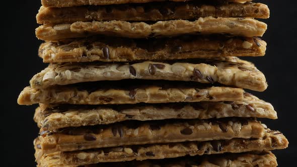 Cookies with cereals, healthy cookies with sunflower seeds, flax seeds and sesame seeds.