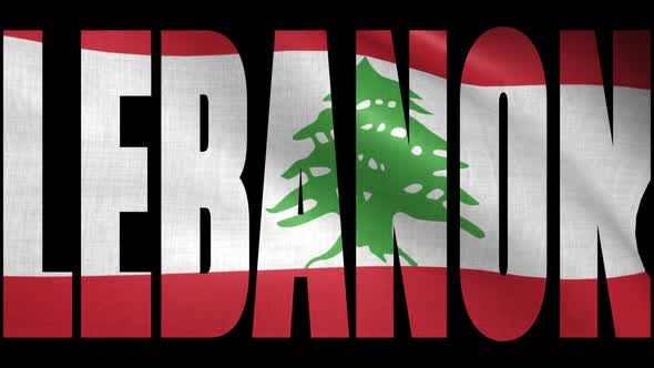 Lebanon Flag Into Country Name