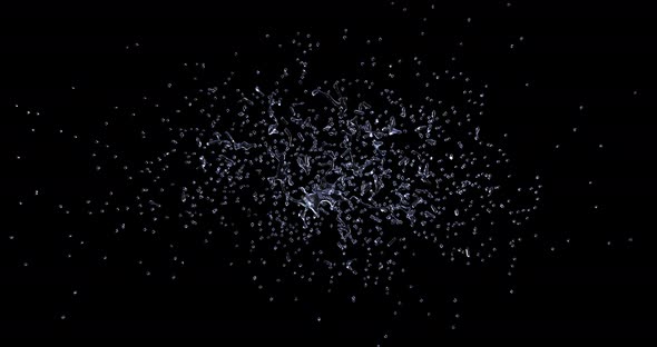 Water splash explode from center around itself alt