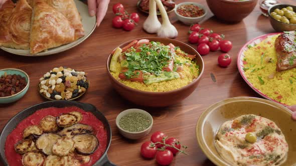 Muslim Family Dinner Ramadan Iftar