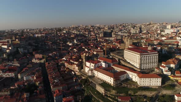 Drone Footage of Porto City, Portugal