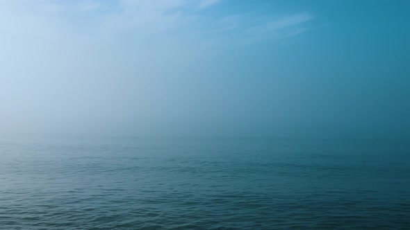 Background of Big Blue Sea Waves Makes on the horizon line