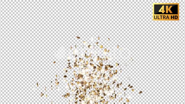 Fountain of shiny coins - 4k alt