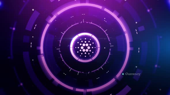 4K UHD Cardano Cryptocurrency Animation