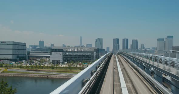 Transit System in Odaiba of Japan