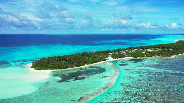 Beautiful aerial abstract shot of a sandy white paradise beach and turquoise sea background in best 