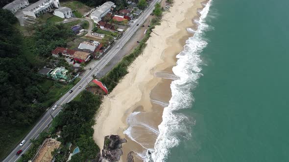 Tropical summer beach. Brazilian beach tourism landmark.