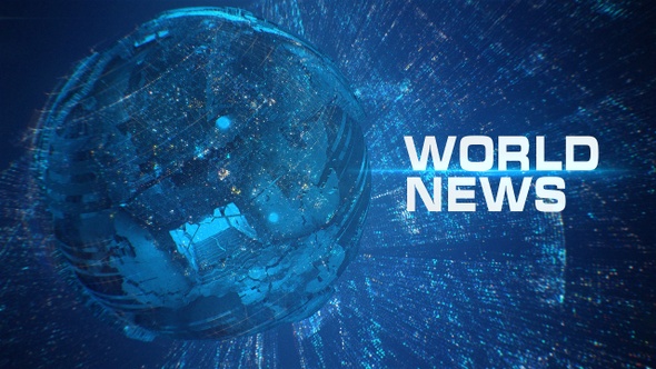 Blue Globe News Background