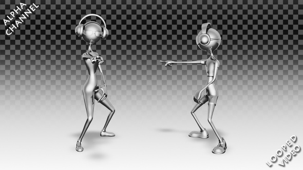 Silver Man and Woman - Dance Funny Pack alt